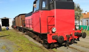 Charente-Maritime, ligne touristique Train des mouettes : l'arrivée de la locomotive à vapeur Borsig
