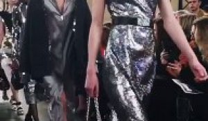 Shiny dresses in slow motion at Christopher Kane.