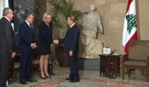Liban: Marine Le Pen rencontre son premier chef d'Etat étranger