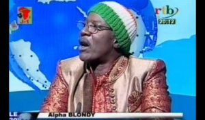 Alpha Blondy star africaine du Reggae invité du plateau du Journal Télévisé de 20h