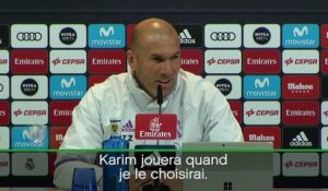 25e j. - Zidane : "Besoin de tout le monde jusqu'à la fin de la saison"