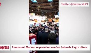 Emmanuel Macron se prend un oeuf au salon de l'agriculture