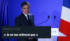 "Je ne cèderai pas, je ne me retirerai pas" annonce François Fillon