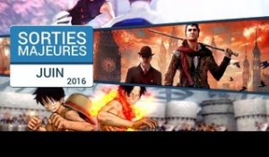 Les plus grosses sorties de jeux video - JUIN 2016