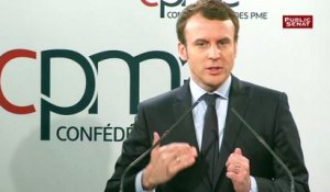 Devant la CPME: Emmanuel Macron prône la simplification du droit du travail