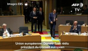 UE: Donald Tusk réélu président du Conseil européen