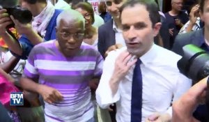 En meeting en Guadeloupe, Benoît Hamon se lance dans une imitation d'Emmanuel Macron