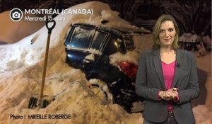 Tempête de neige au Québec après les USA