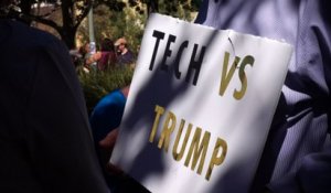 Des travailleurs de la Silicon Valley manifestent contre Trump