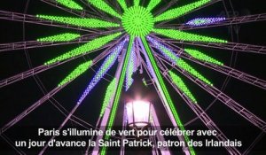Paris s'illumine de vert pour la Saint Patrick