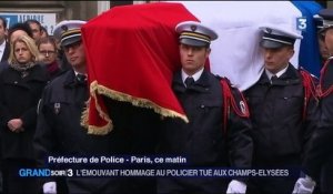 L'émouvant hommage au policier tué sur les Champs-Élysées