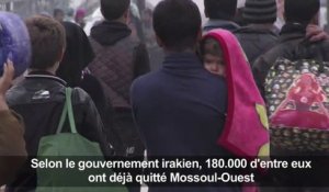 A Mossoul, le périple incertain des civils fuyant les combats