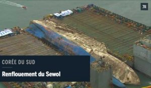Le ferry Sewol sorti des eaux trois ans après son naufrage meurtrier