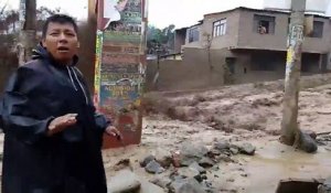 Coulée de boue impressionnante à Lima - Perou - 15 mars 2017