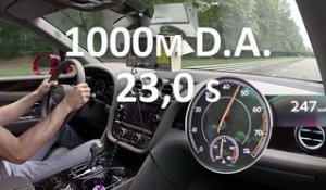 1000 m départ arrêté en Bentley Bentayga W12