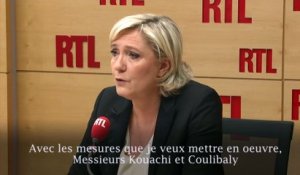 Marine Le Pen souhaite "expulser l'intégralité des fichés S étrangers pour lien avec le djihadisme"
