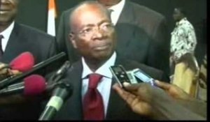 Audience du Chef de l'Etat: Le Président du Conseil Constitutionnel chez le Président Ouattara