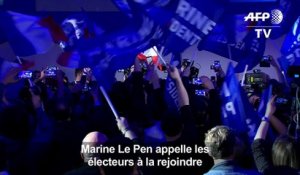 Marine Le Pen appelle les électeurs à la rejoindre