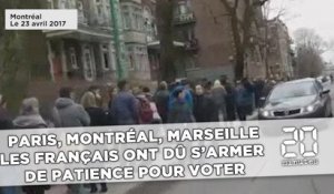 Paris, Raincy, Montréal... Les Français ont dû s'armer de patience pour voter