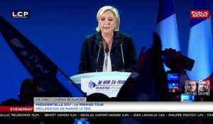 Marine Le Pen s'exprime après les premières estimations