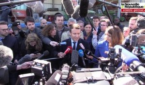 VIDEO. Usseau (86) : Emmanuel Macron s'exprime à propos du Front National