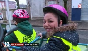 Ramassage scolaire : le cyclo-bus testé en Normandie
