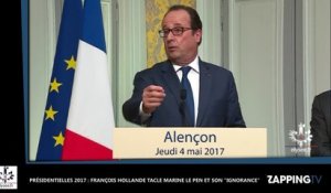 Présidentielles 2017 : François Hollande tacle Marine Le Pen et son "ignorance" (Vidéo)