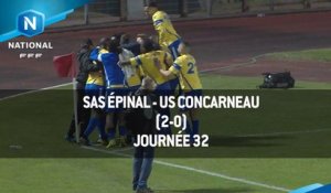 J32 : SAS Epinal - US Concarneau (2-0), le résumé