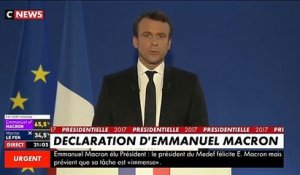 Regardez le premier discours du nouveau président de la République Emmanuel Macron