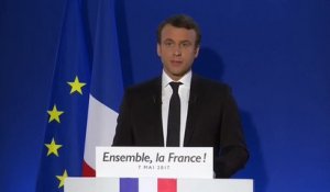 Discours d'Emmanuel Macron après les résultats du Second Tour le 7 mai 2017