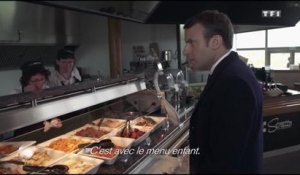 Emmanuel Macron veut manger un cordon bleu "dans le menu enfant"