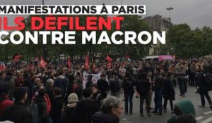Plusieurs centaines de manifestants défilent contre Macron