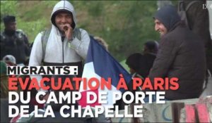 Paris : évacuation d'un camp de migrants Porte de la Chapelle