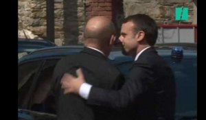Les images d'Emmanuel Macron qui a assisté aux obsèques de la députée Corinne Erhel
