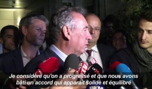 Bayrou: un projet d'accord "solide et équilibré" avec En Marche
