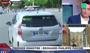 Nomination du premier ministre: Edouard Philippe poursuivi par les caméras jusque dans son taxi