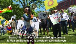 USA: Des manifestants anti-Erdogan devant la Maison-Blanche