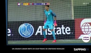 Cristiano Ronaldo : Un joueur imite sa gestuelle sur un coup franc et le résultat est hilarant (Vidéo)