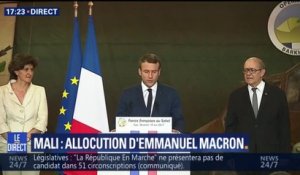 Emmanuel Macron au Mali: "J'ai voulu donner le premier rang aux armées françaises"