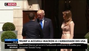 Donald Trump et Emmanuel Macron à l'ambassade des USA