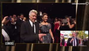 Entrée de David Lynch au Palais des Festivals pour la projection de Twin Peaks - Festival de Cannes 2017