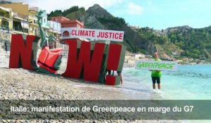 Manifestation de Greenpeace en marge du G7