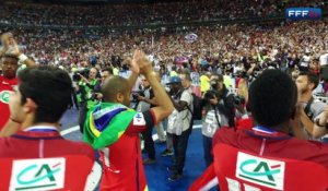 Joie des joueurs du PSG après leur 11e Coupe de France