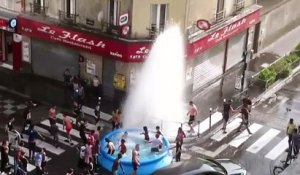 Ils ouvrent une bouche d’incendie pour remplir une piscine en pleine rue à Pantin