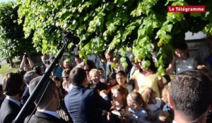 Emmanuel Macron. Visite au Crossa Etel