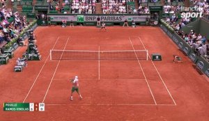 Roland-Garros 2017 : Le point plein de sérénité de Pouille contre Ramos ! (2-6, 4-2)