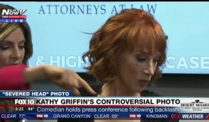 En larmes, la comédienne Kathy Griffin a accusé cette nuit Trump et sa famille de tenter de ruiner sa vie