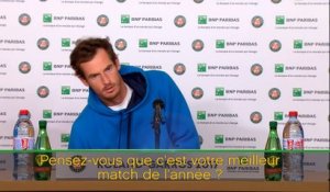 Roland-Garros - Murray : "Mon meilleur match de la saison sur terre battue"