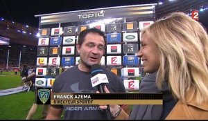 Franck Azéma après la victoire de Clermont en finale du Top 14