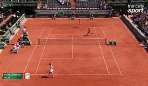 Roland-Garros 2017 : Malmenée Suarez Navarro claque un gros passing de revers (0-5)